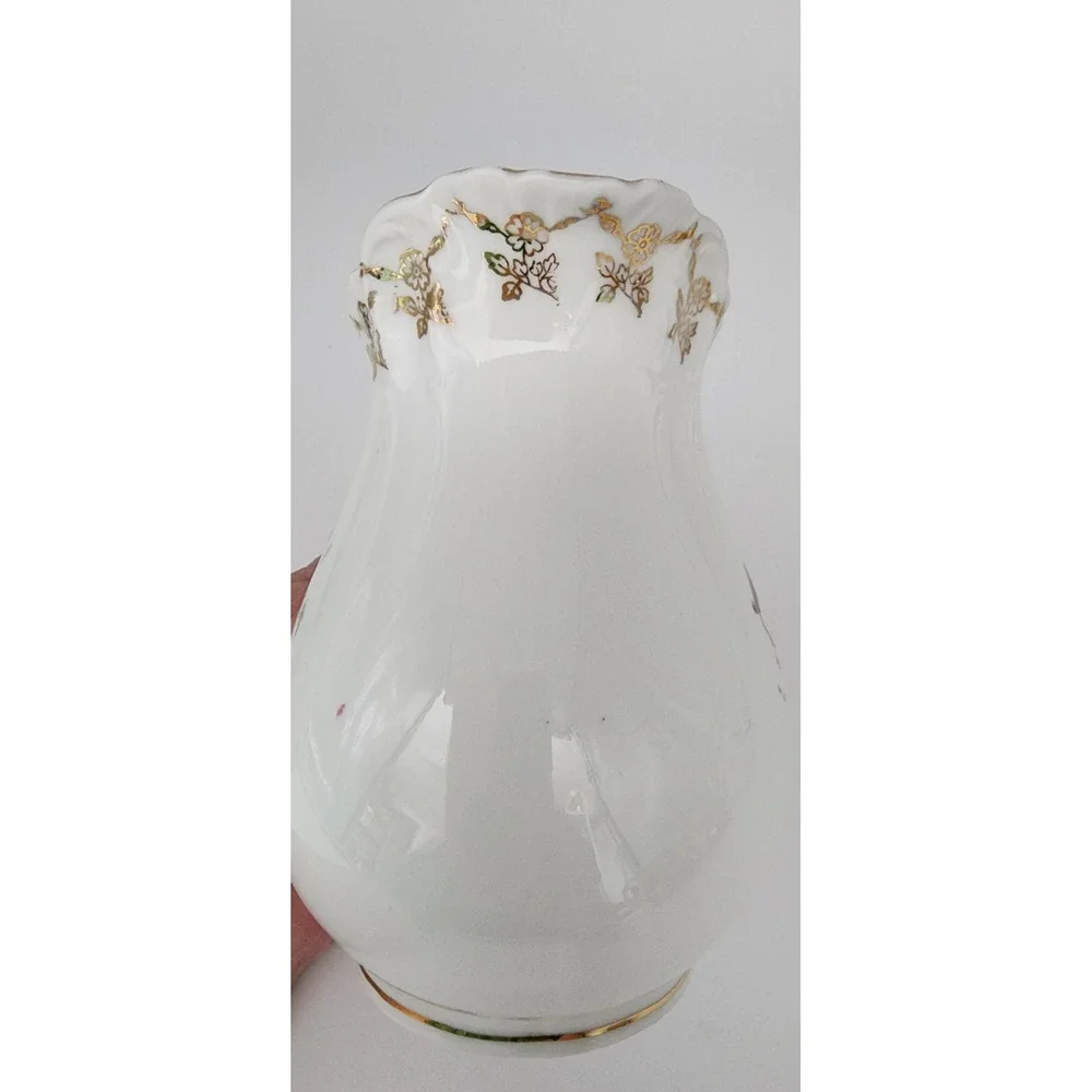 Vtg KPM Germany Porcelain Tea Set White Violets Gold 3pc Floral PLEASE READ